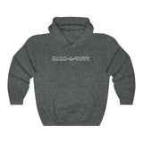 Bark-A-Bout Outline (Front)__Bark-A-Bout Oval (Back) || Unisex Heavy Blend™ Pullover Hooded Sweatshirt