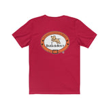 Love Bark-A-Bout Varsity (Front)__Oval Logo (Back)  ||  Bella + Canvas 3001 Unisex Jersey Short Sleeve Tee