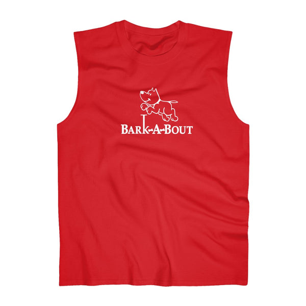 Dog Jumping Logo (Front)__BAB Oval (Back)  ||  Men's Ultra Cotton Sleeveless Tank