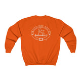 Unleash'd And Luvd with Bark-A-Bout Logo (Front)___BAB Oval Outline (Back)  ||  Unisex Heavy Blend™ Crewneck Sweatshirt