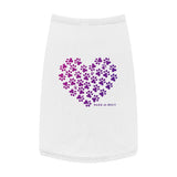 Purple Paw Prints In Heart || Pet Tank Top