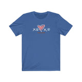 XOXO__White And Blue Font  ||  Bella + Canvas 3001 Unisex Jersey Short Sleeve Tee