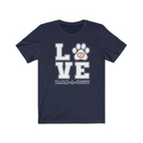 LOVE Bark-A-Bout Varsity || Bella + Canvas 3001 Unisex Jersey Short Sleeve Tee