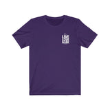 Live, Love, Bark (Front)__Live, Love, Bark (Back) || Bella + Canvas 3001 Unisex Jersey Short Sleeve Tee