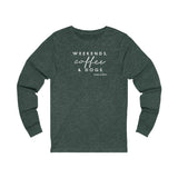Weekends, Coffee and Dogs  ||  Unisex Jersey Long Sleeve Tee