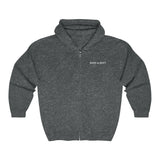 BAB Logo (Front)___Weekends, Coffee and Dogs (Back) || Unisex Heavy Blend™ Full Zip-Up Hoodie