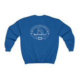 Unleash'd And Luvd with Bark-A-Bout Logo (Front)___BAB Oval Outline (Back)  ||  Unisex Heavy Blend™ Crewneck Sweatshirt