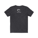 American Flag Paw Print (Front)__Heart Logo (Back)  ||  Bella + Canvas 3001 Unisex Jersey Short Sleeve Tee