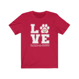 LOVE Bark-A-Bout Varsity || Bella + Canvas 3001 Unisex Jersey Short Sleeve Tee