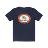 Bark-A-Bout Word (Front)__Oval Logo (Back)  ||  Bella + Canvas 3001 Unisex Jersey Short Sleeve Tee