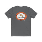 Love Bark-A-Bout Varsity (Front)__Oval Logo (Back)  ||  Bella + Canvas 3001 Unisex Jersey Short Sleeve Tee