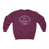 Unleash'd And Luvd with Bark-A-Bout Logo (Front)___BAB Oval Outline (Back)  ||  Unisex Heavy Blend™ Crewneck Sweatshirt