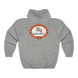 Bark-A-Bout Outline (Front)__Bark-A-Bout Oval (Back) || Unisex Heavy Blend™ Pullover Hooded Sweatshirt