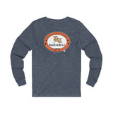 LOVE Bark-A-Bout Varsity (Front)__Oval Logo (Back)  ||  Unisex Jersey Long Sleeve Tee