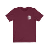 Live, Love, Bark (Front)__Live, Love, Bark (Back) || Bella + Canvas 3001 Unisex Jersey Short Sleeve Tee