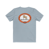 Me + Dog = Love (Front)__BAB Oval (Back)  ||  Bella + Canvas 3001 Unisex Jersey Short Sleeve Tee