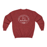 Unleash'd And Luvd with Bark-A-Bout Logo (Front)___BAB Oval Outline (Back)  ||  Unisex Heavy Blend™ Crewneck Sweatshirt