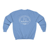LOVE with Bark-A-Bout Outline (Front)___BAB Oval Outline (Back)  ||  Unisex Heavy Blend™ Crewneck Sweatshirt