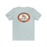 Me + Dog = Love (Front)__BAB Oval (Back)  ||  Bella + Canvas 3001 Unisex Jersey Short Sleeve Tee