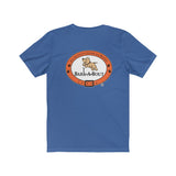 Bark-A-Bout Word (Front)__Oval Logo (Back)  ||  Bella + Canvas 3001 Unisex Jersey Short Sleeve Tee