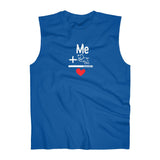 Me + Dog = Love (Front)__BAB Oval (Back)  || Men's Ultra Cotton Sleeveless Tank