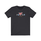 XOXO__White And Blue Font  ||  Bella + Canvas 3001 Unisex Jersey Short Sleeve Tee