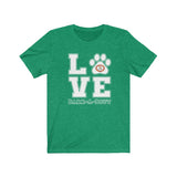 LOVE Bark-A-Bout Varsity || Bella + Canvas 3001 Unisex Jersey Short Sleeve Tee