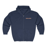 Bark-A-Bout Logo__Color (Front) and LOVE (Back)  ||  Unisex Heavy Blend™ Full Zip-Up Hoodie