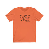 Weekends, Coffee and Dogs  || Bella + Canvas 3001 Unisex Jersey Short Sleeve Tee