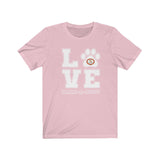 LOVE Bark-A-Bout Varsity || Bella + Canvas 3001 Unisex Jersey Short Sleeve Tee