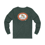 LOVE Bark-A-Bout Varsity (Front)__Oval Logo (Back)  ||  Unisex Jersey Long Sleeve Tee