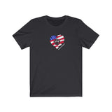 American Flag Paw Print  ||  Bella + Canvas 3001 Unisex Jersey Short Sleeve Tee