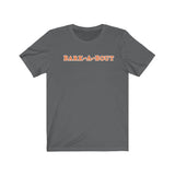 Bark-A-Bout Word (Front)__Oval Logo (Back)  ||  Bella + Canvas 3001 Unisex Jersey Short Sleeve Tee
