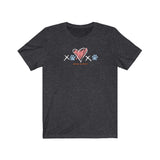 XOXO__White And Blue Font  ||  Bella + Canvas 3001 Unisex Jersey Short Sleeve Tee