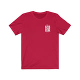 Live, Love, Bark (Front)__Live, Love, Bark (Back) || Bella + Canvas 3001 Unisex Jersey Short Sleeve Tee