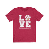 LOVE Bark-A-Bout Varsity || Bella + Canvas 3001 Unisex Jersey Short Sleeve Tee