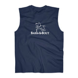 Dog Jumping Logo (Front)__BAB Oval (Back)  ||  Men's Ultra Cotton Sleeveless Tank