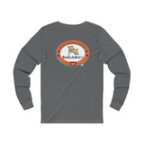 LOVE Bark-A-Bout Varsity (Front)__Oval Logo (Back)  ||  Unisex Jersey Long Sleeve Tee