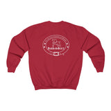 Unleash'd And Luvd with Bark-A-Bout Logo (Front)___BAB Oval Outline (Back)  ||  Unisex Heavy Blend™ Crewneck Sweatshirt