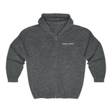 Bark-A-Bout Logo (Front)__Dog Jumping Logo (Back)  ||  Unisex Heavy Blend™ Full Zip-Up Hoodie