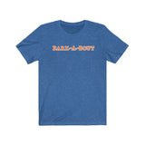Bark-A-Bout Word (Front)__Oval Logo (Back)  ||  Bella + Canvas 3001 Unisex Jersey Short Sleeve Tee