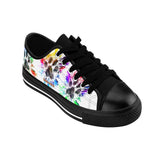 Paint Splatter Paw Print, Bark-A-Bout Logo ||  Canvas Sneakers