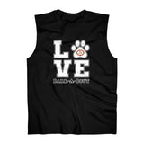 LOVE Paw Print (Front)__Oval Logo (Back)  ||  Men's Ultra Cotton Sleeveless Tank