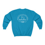 Unleash'd And Luvd with Bark-A-Bout Logo (Front)___BAB Oval Outline (Back)  ||  Unisex Heavy Blend™ Crewneck Sweatshirt