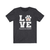 LOVE Bark-A-Bout Varsity || Bella + Canvas 3001 Unisex Jersey Short Sleeve Tee