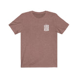 Live, Love, Bark (Front)__Live, Love, Bark (Back) || Bella + Canvas 3001 Unisex Jersey Short Sleeve Tee