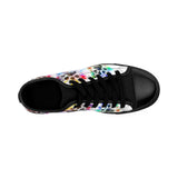 Paint Splatter Paw Print, Bark-A-Bout Logo ||  Canvas Sneakers