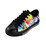 Color Splash Paw Print, Bark-A-Bout Logo  |  Canvas Sneakers