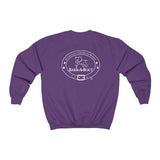 Unleash'd And Luvd with Bark-A-Bout Logo (Front)___BAB Oval Outline (Back)  ||  Unisex Heavy Blend™ Crewneck Sweatshirt