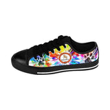 Color Splash Paw Print, Bark-A-Bout Logo  |  Canvas Sneakers